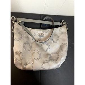 COACH Silver Crossbody Shoulder Bag